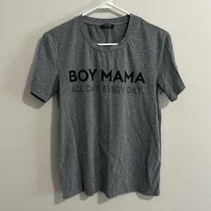SHESHOW Boy Mama Gray short sleeve t-shirt M
